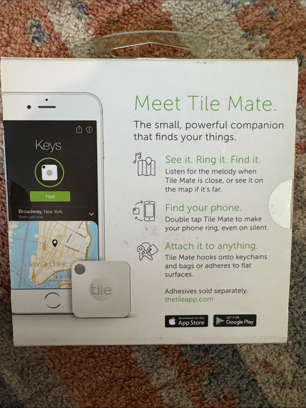 Tile Mate Bluetooth Tracker - White - Picture 3 of 5